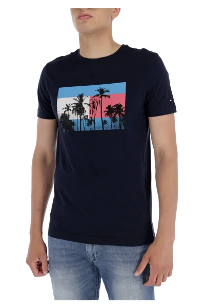 T-shirt FLAG PHOTO PRINT | Regular Fit Tommy Hilfiger navy blue