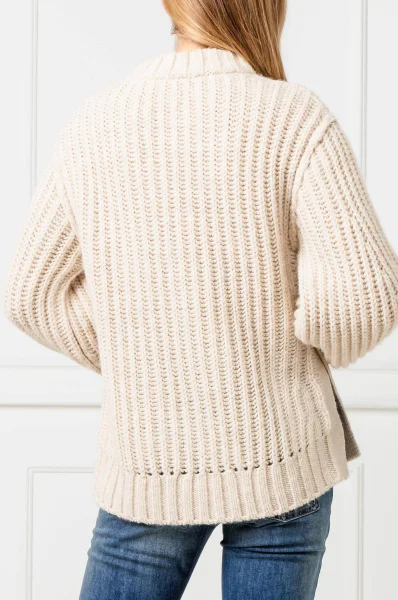 Wełniany sweter MARLON AWA | Regular Fit Zadig&Voltaire kremowy
