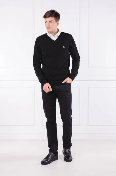 Sweter | Regular Fit Lacoste czarny