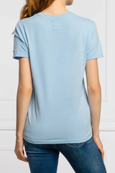 T-shirt REG FLOCK | Regular Fit Superdry baby blue