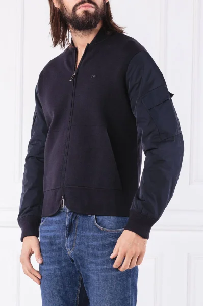 Sweatshirt | Regular Fit | with addition of wool Emporio Armani navy blue