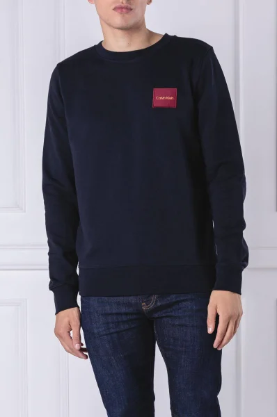 Bluza LOGO CHEST BADGE | Regular Fit Calvin Klein granatowy