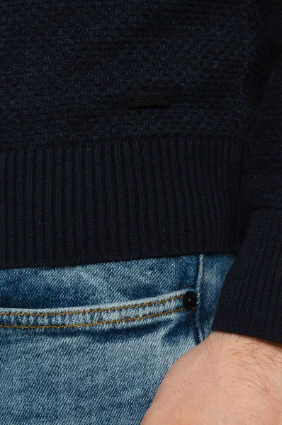 Sweter Komesrlo | Slim Fit BOSS ORANGE granatowy