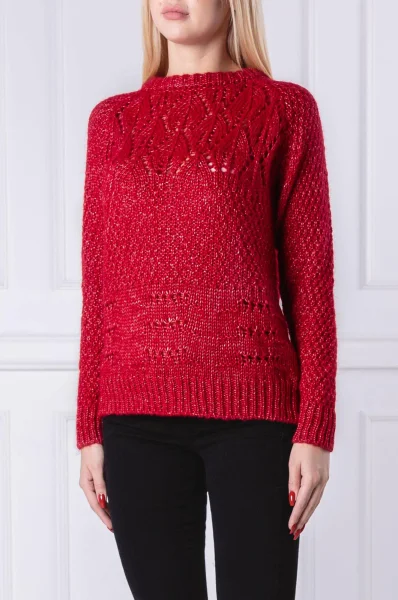 светр gaenoir | regular fit | з додаванням бавовни GUESS червоний