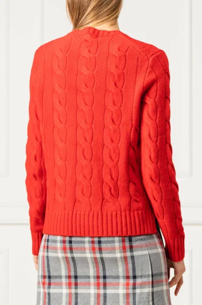 Wełniany sweter | Regular Fit | z dodatkiem kaszmiru POLO RALPH LAUREN czerwony