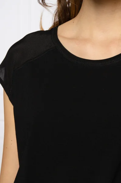 блузка | straight fit | з додаванням шовку Marella SPORT чорний