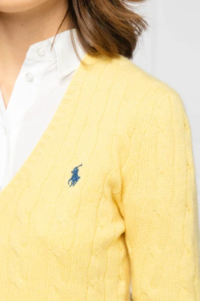 Wełniany sweter | Regular Fit | z dodatkiem kaszmiru POLO RALPH LAUREN żółty