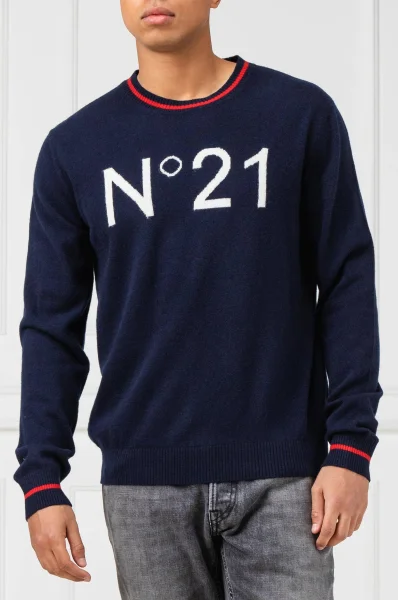 Wool sweater | Regular Fit N21 navy blue