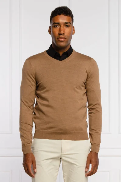 Wool sweater Baram | Slim Fit BOSS BLACK brown