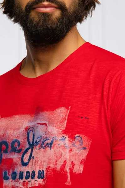 T-shirt GOLDERS | Tailored slim Pepe Jeans London red