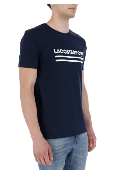 T-shirt | Regular Fit | with addition of silk Lacoste navy blue