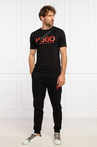 T-shirt Dolive | Regular Fit HUGO czarny