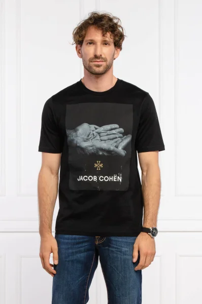 футболка | regular fit Jacob Cohen чорний