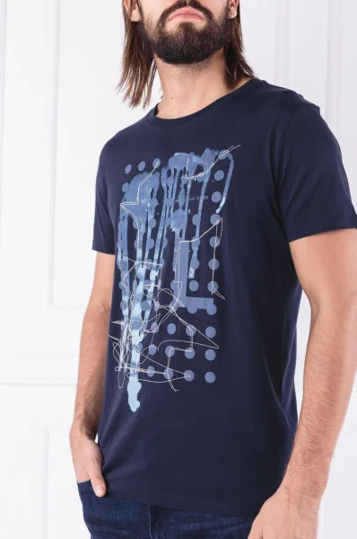 T-shirt TouchUp 3 | Regular Fit | pima BOSS ORANGE granatowy