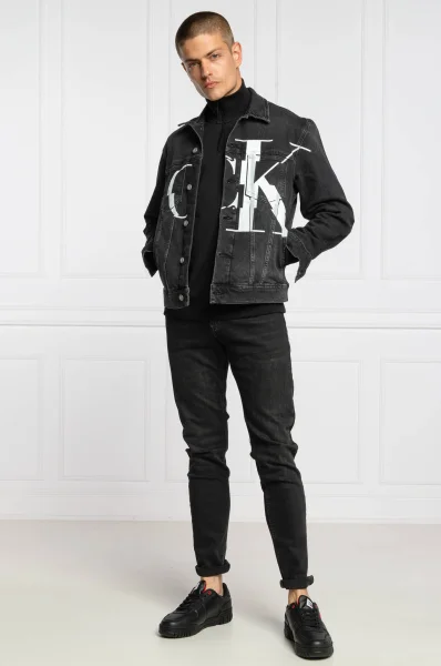 Kurtka jeansowa | Slim Fit CALVIN KLEIN JEANS czarny