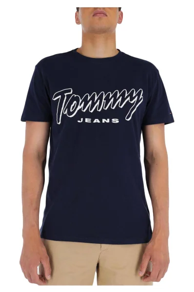 T-shirt TJM Summer script | Regular Fit Tommy Jeans granatowy