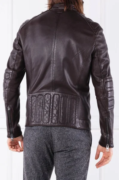 Leather jacket Jagson | Regular Fit BOSS ORANGE brown