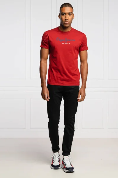 T-shirt EGGO | Regular Fit Pepe Jeans London bordowy