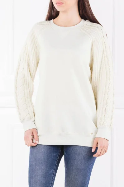 Sweatshirt | Relaxed fit Elisabetta Franchi cream