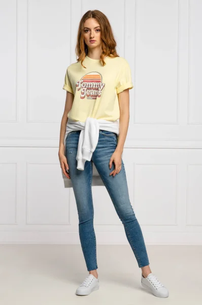T-shirt SUMMER RETRO | Regular Fit Tommy Jeans żółty