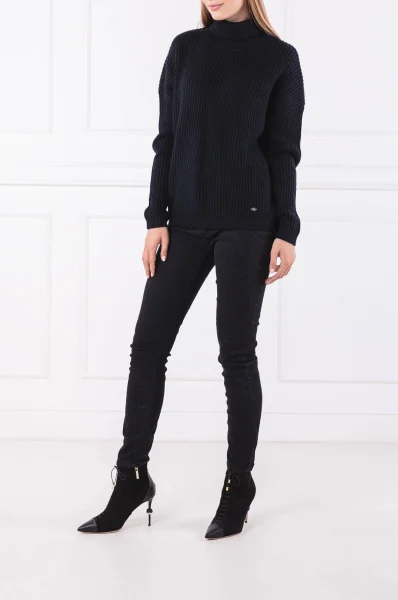 Turtleneck | Loose fit | with addition of wool and cashmere Elisabetta Franchi black