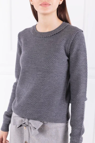 Wełniany sweter | Slim Fit Michael Kors szary