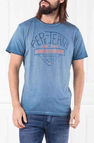 T-shirt HERMI | Regular Fit Pepe Jeans London niebieski