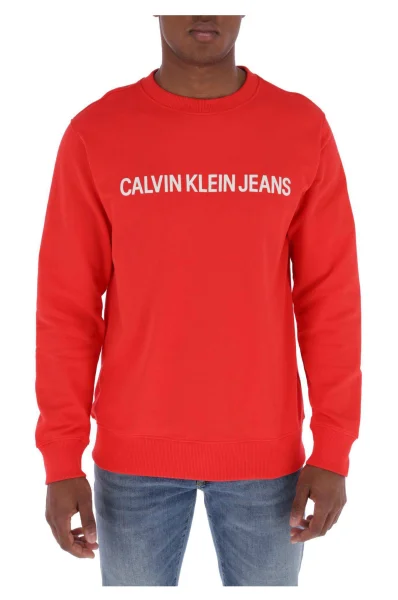 Bluza INSTITUTIONAL LOGO | Regular Fit CALVIN KLEIN JEANS czerwony