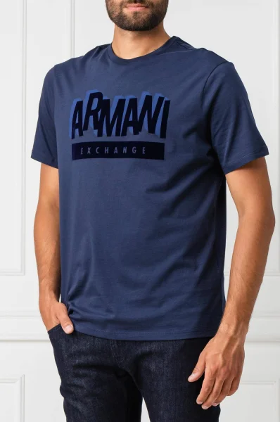 T-shirt | Regular Fit Armani Exchange granatowy