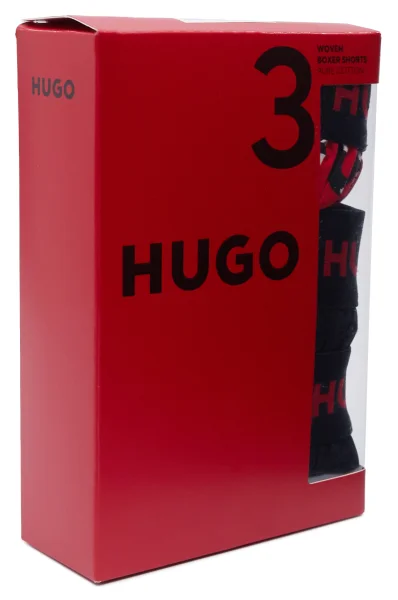 Bokserki 3-pack WOVEN BOXER TRIPLET Hugo Bodywear czarny