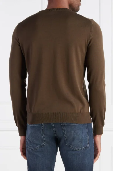 woolen sweater baram-l | regular fit BOSS BLACK khaki