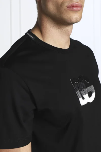 футболка | regular fit Dolce & Gabbana чорний