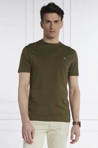 T-shirt SHIELD | Regular Fit Gant khaki