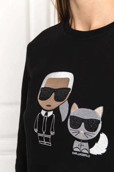 Bluza Ikonik Karl & Choupette | Regular Fit Karl Lagerfeld czarny