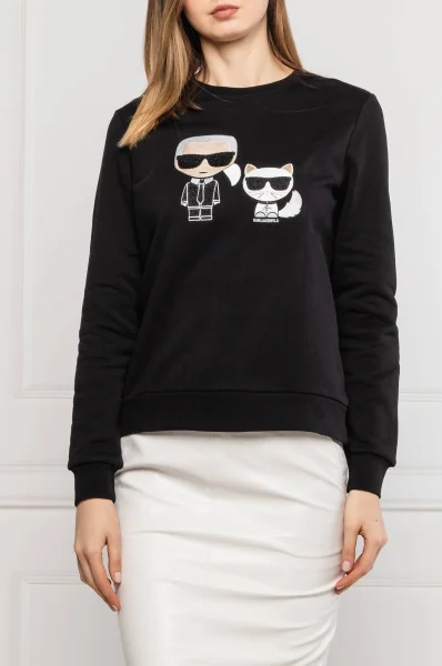 Sweatshirt Ikonik Karl & Choupette | Regular Fit Karl Lagerfeld black