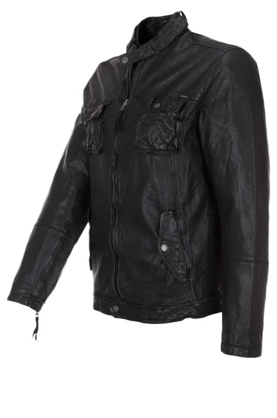 Ryan Leather Jacket Pepe Jeans London black