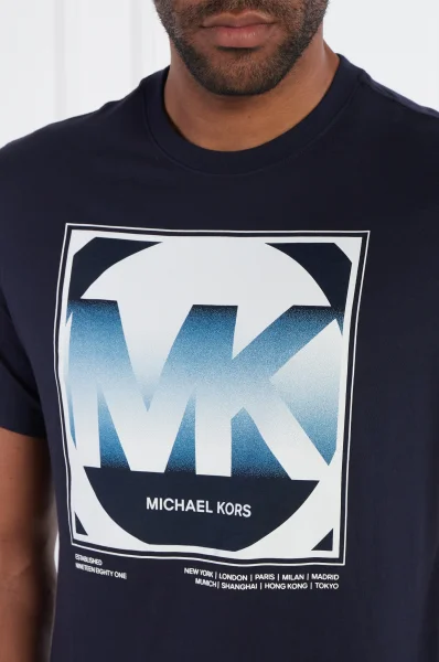 T-shirt GRADIENT CHARM | Regular Fit Michael Kors granatowy
