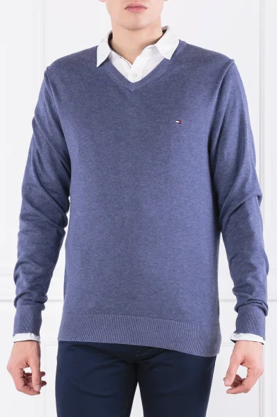 Sweter | Regular Fit Tommy Hilfiger niebieski