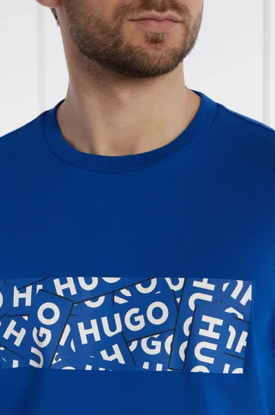 T-shirt Nalayo | Regular Fit Hugo Blue chabrowy