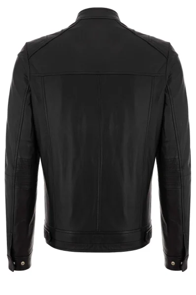 Leather jacket Lank 1 HUGO black
