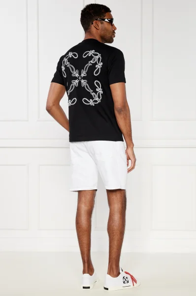 T-shirt BANDANA | Slim Fit OFF-WHITE czarny