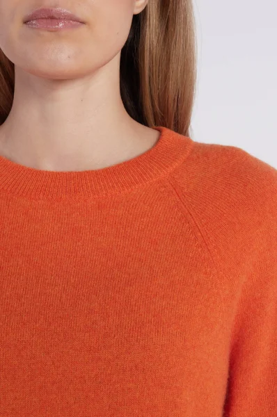 Kaszmirowy sweter | Regular Fit Samsøe Samsøe pomarańczowy