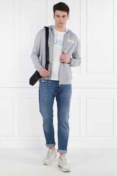 Sweatshirt Logo Jacket Hood | Classic fit Hugo Bodywear gray