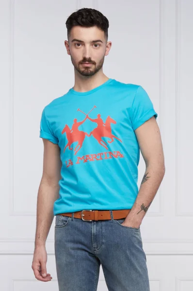 T-shirt | Regular Fit La Martina błękitny