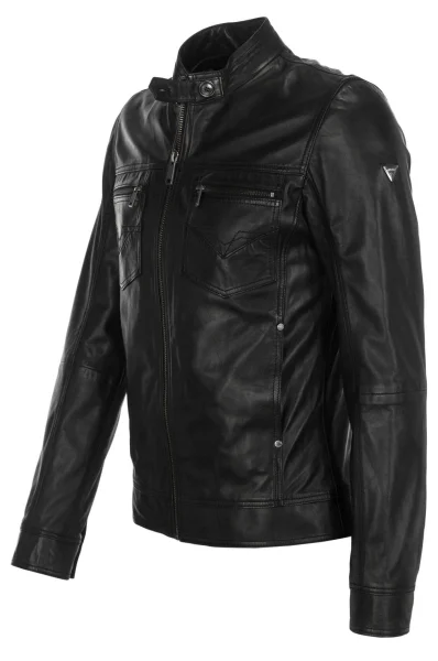 Leather Jacket GUESS black