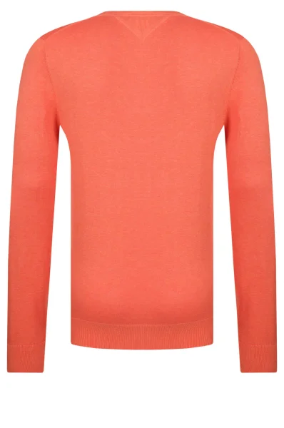 Sweter | Regular Fit | z dodatkiem jedwabiu Tommy Hilfiger pomarańczowy