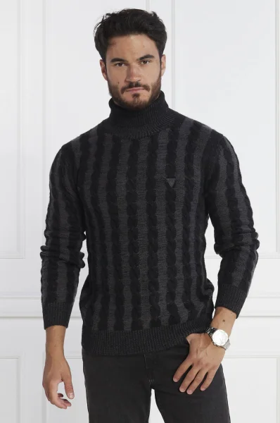 Turtleneck ARKELL LS TN BICOLOR CABLE SWT | Regular Fit | with