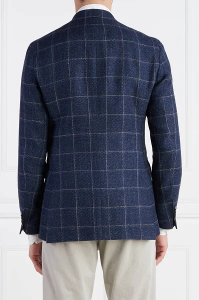 Linen blazer | Regular Fit | with addition of silk Oscar Jacobson navy blue