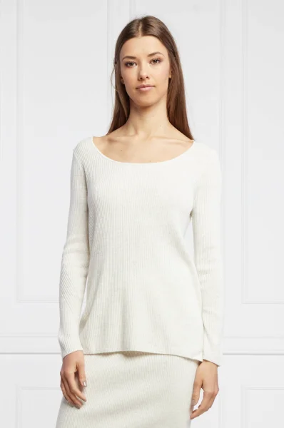 Sweter | Regular Fit | z dodatkiem wełny Calvin Klein kremowy