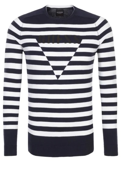 Sweater LS RN striped thiago GUESS JEANS | Navy blue | Gomez.pl/en
